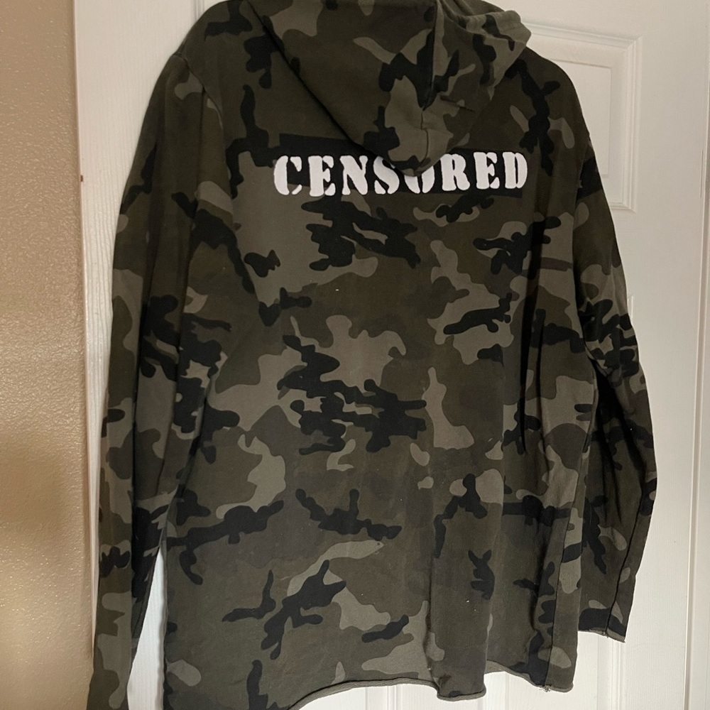 Zara Long cotton hoodie camouflage color - Picture 2 of 5
